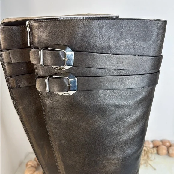 Marc Fisher Dariya Knee High Riding Boot Dark Brown Sz 10 - Picture 11 of 15